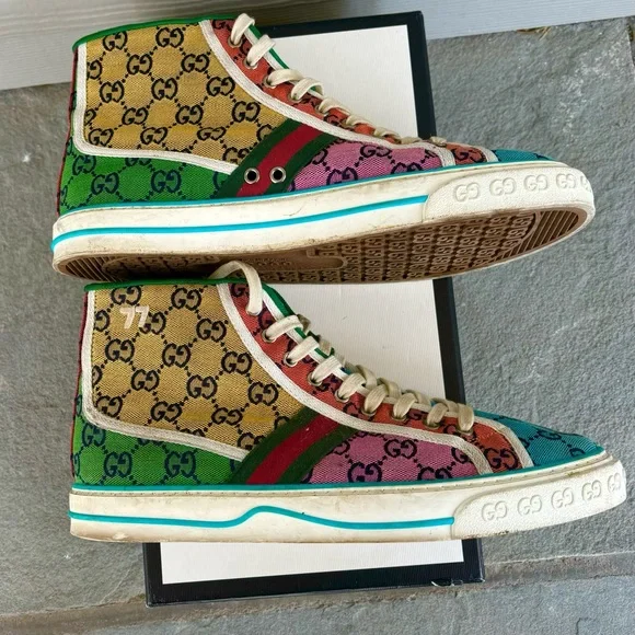 Gucci Multicolor High-Top Sneakers - Picture 10 of 11